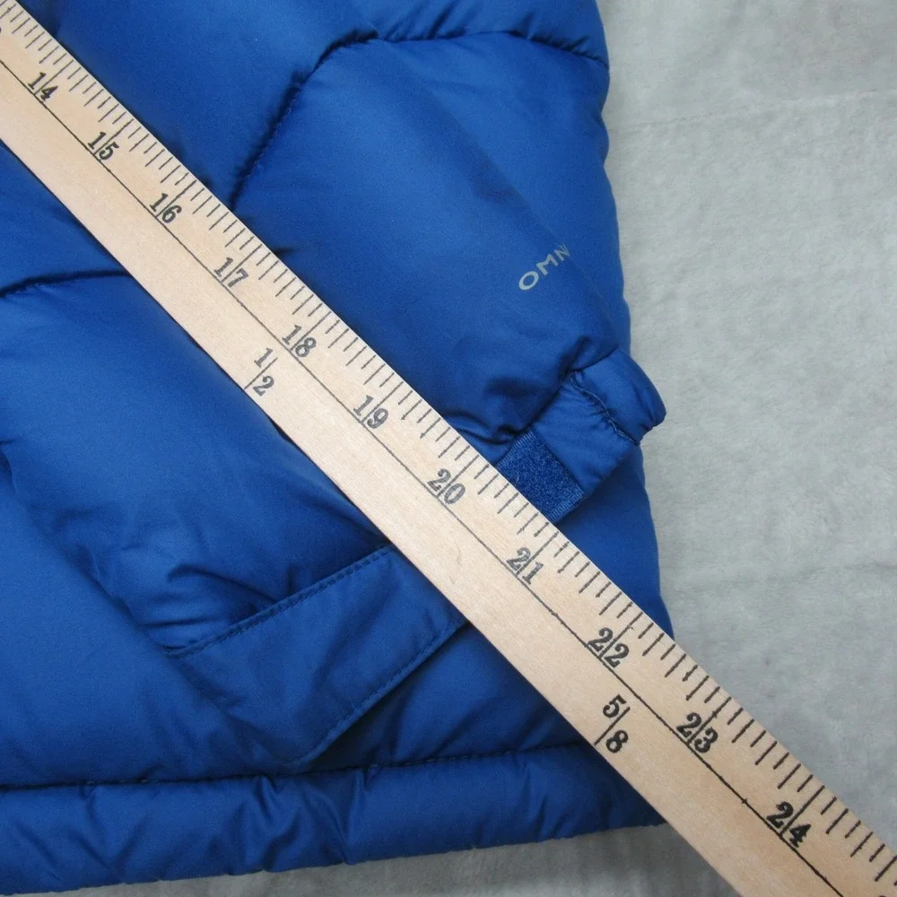 Columbia Jacket Kids Large 14-16 Blue Omni-Heat Hooded Puffer Winter Wear Warm
